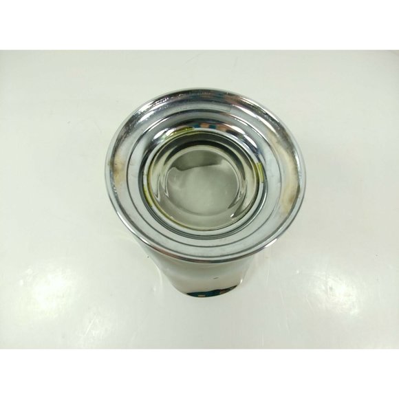 Bowl Folded Edge Silver Translucent Metal Toned Base - Picture 5 of 9